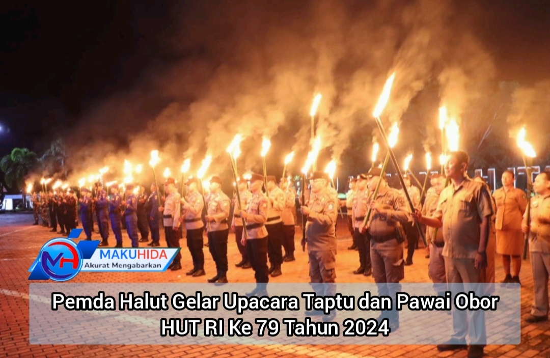 Taptu Kapolres Halmahera Utara Pimpin upacara Taptu dan Pelepasan Pawai Obor ...